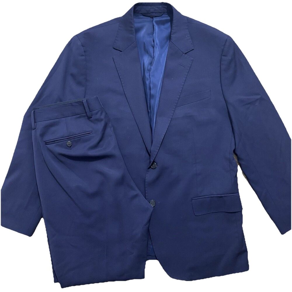 Bonobos 2-Piece Suit Men’s 44R Pants 33x30 Navy Blue Standard Fit Marzotto Wool